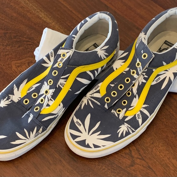 Vans old skool custom blue/yellow/white 721454 size 12 - Picture 3 of 6